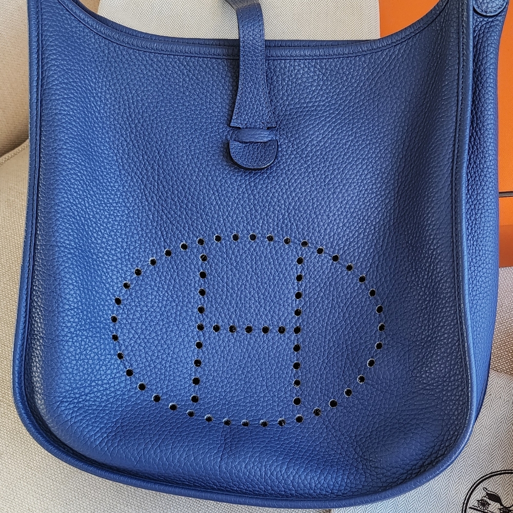 Hermès Evelyne III 29 Bleu Brighton Clemence PHW